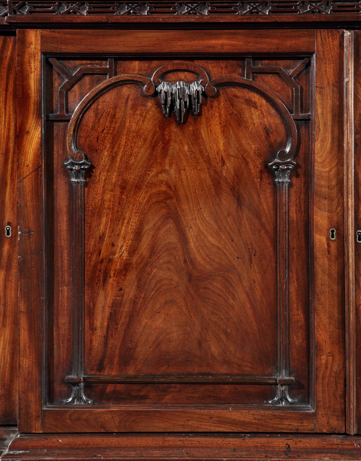 A GEORGE II MAHOGANY CHINA CABINET , English, circa 1755