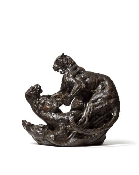Dylan Lewis, Fighting Leopard Pair III Maquette | Rountree Tryon