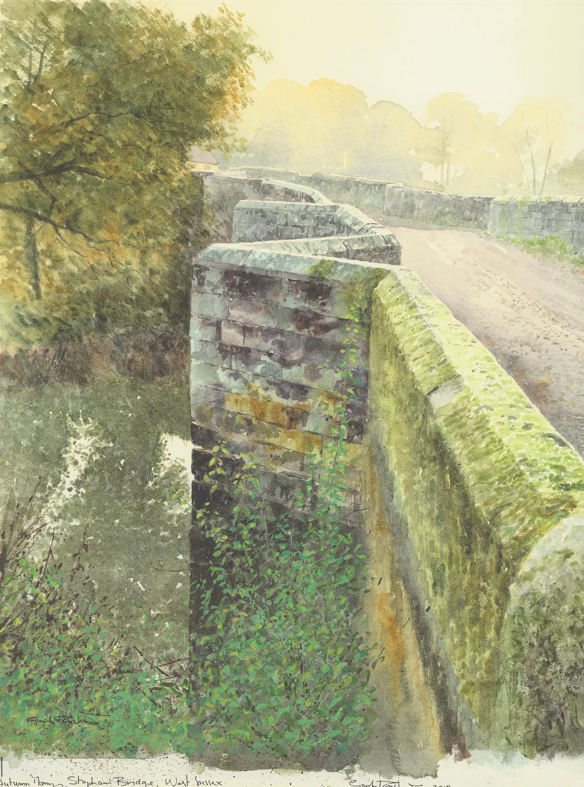 Gordon Rushmer, Autumn morning, Stopham Bridge