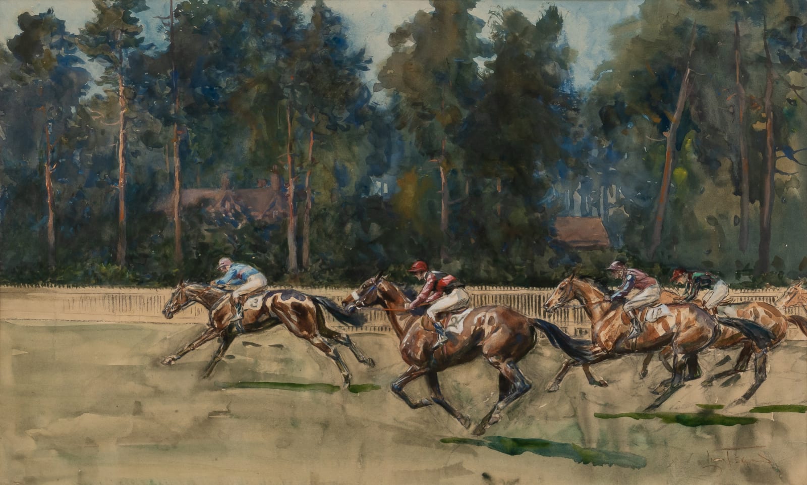 Lionel Dalhousie Robertson Edwards, RI, Ascot: the start of the Hunt Cup