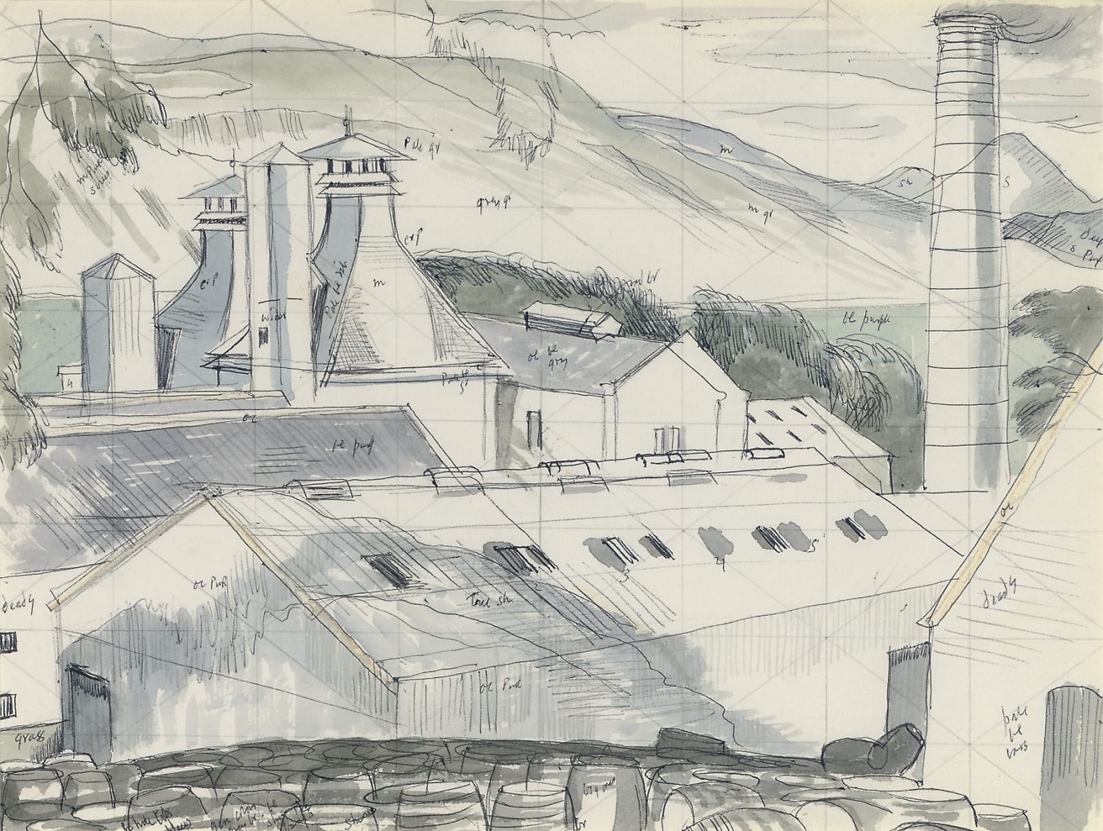 John Northcote Nash, CBE, RA, Talisker distillery, Skye