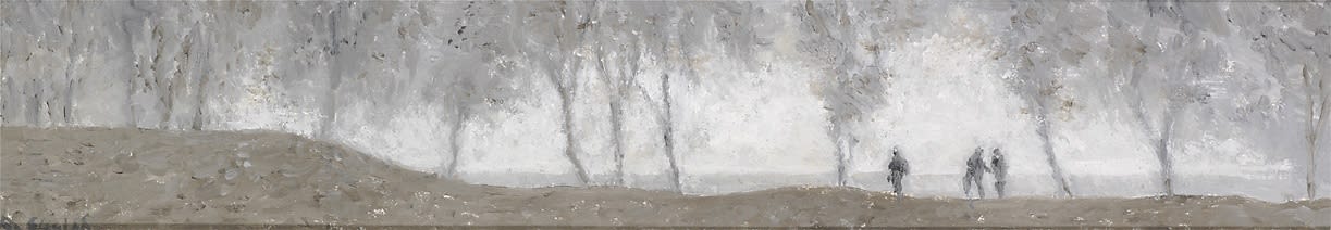 Richard Ernst Eurich, RA, RSMA, Figures in a winter landscape