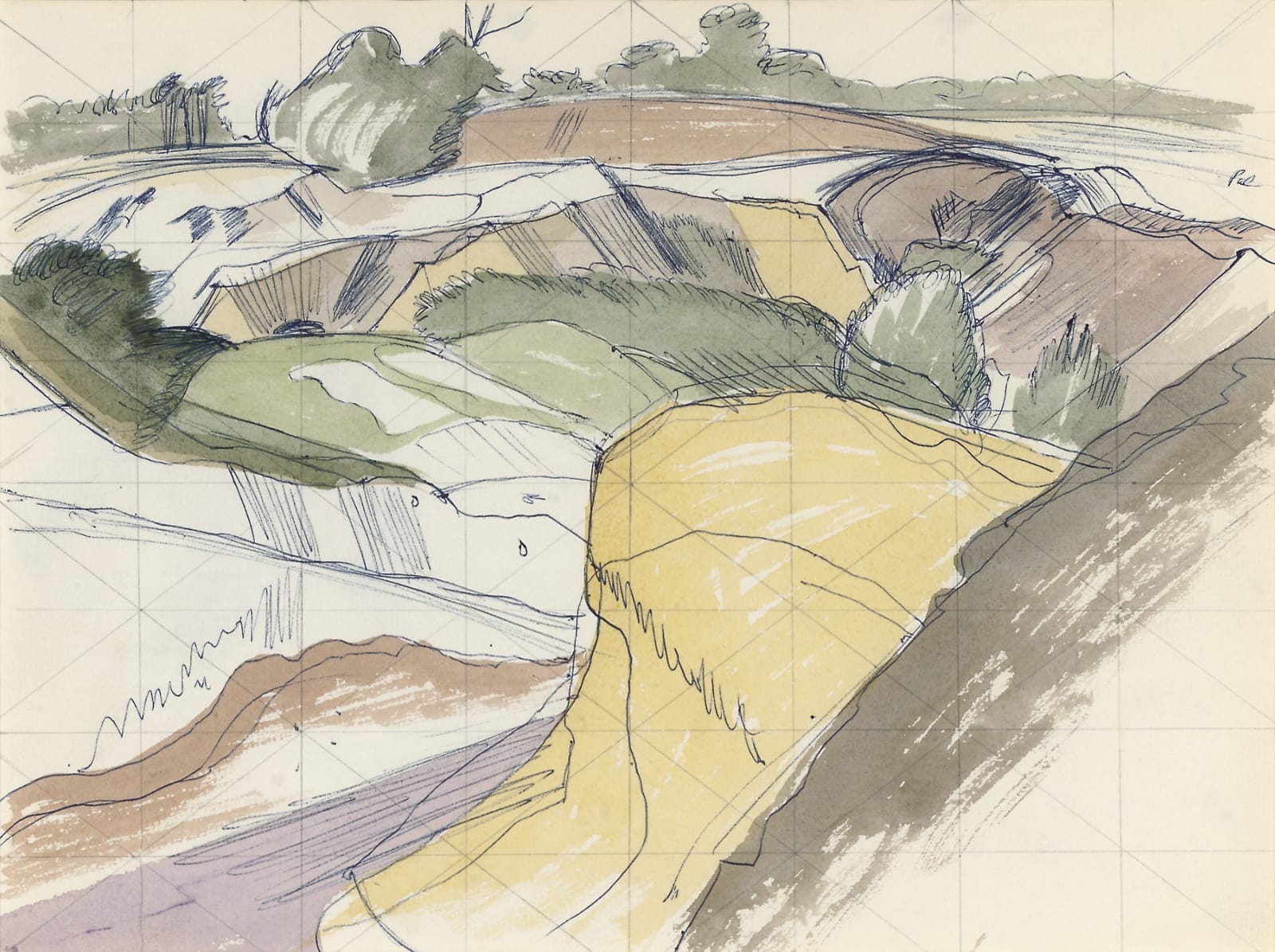 John Northcote Nash, CBE, RA, Patchwork landscape