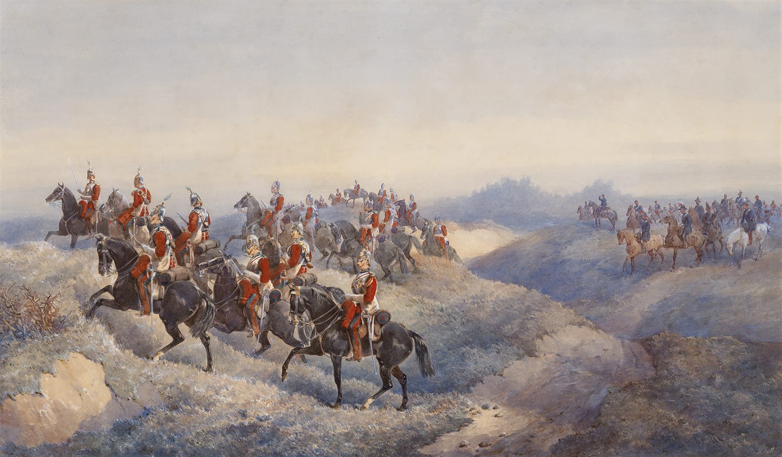 Orlando Norie, The Life Guards in Long Vallery, Aldershot