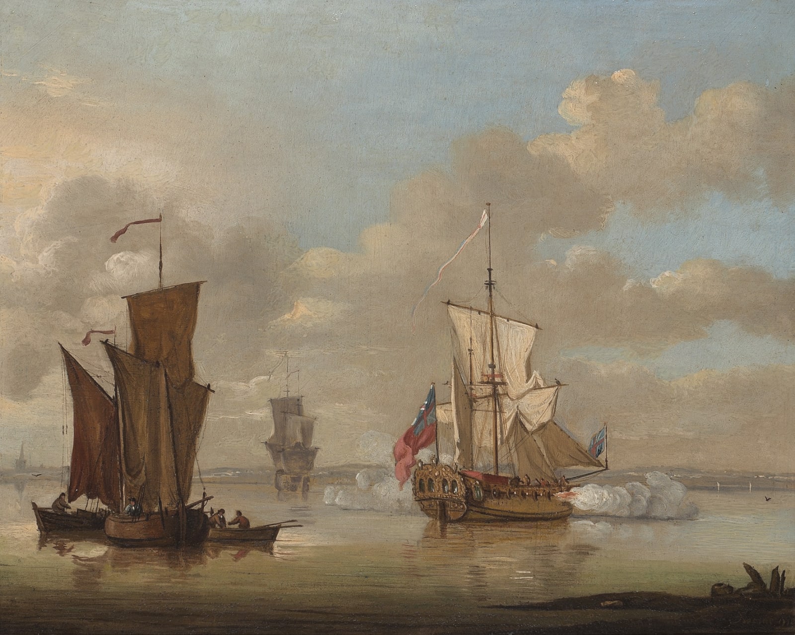 Francis Swaine, An Admiralty yacht announcing her departure