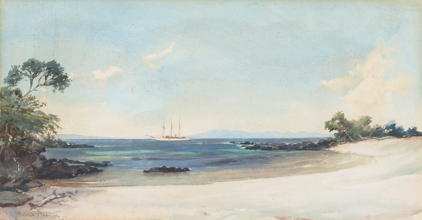 Montague Dawson, RSMA, FRSA, Conway Bay, Galapagos