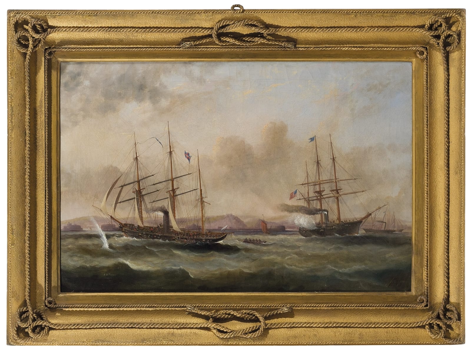 Arthur Wellington Fowles, The celebrated engagement between the Confederate raider C.S.S. Alabama and U.S.S. Kearsage, 19th June 1864