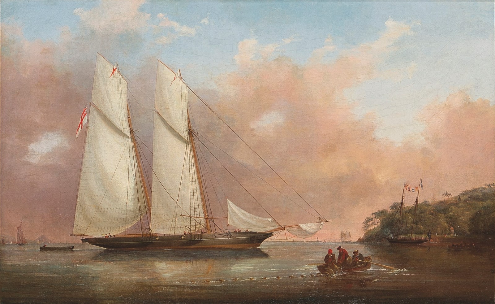Nicholas Matthew Condy, A schooner in the Barn Pool off Mount Edgcumbe, Plymouth