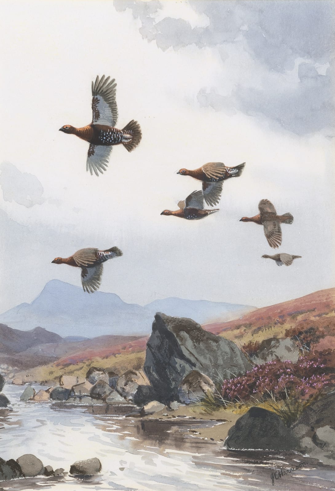 John Cyril Harrison, Grouse crossing the burn