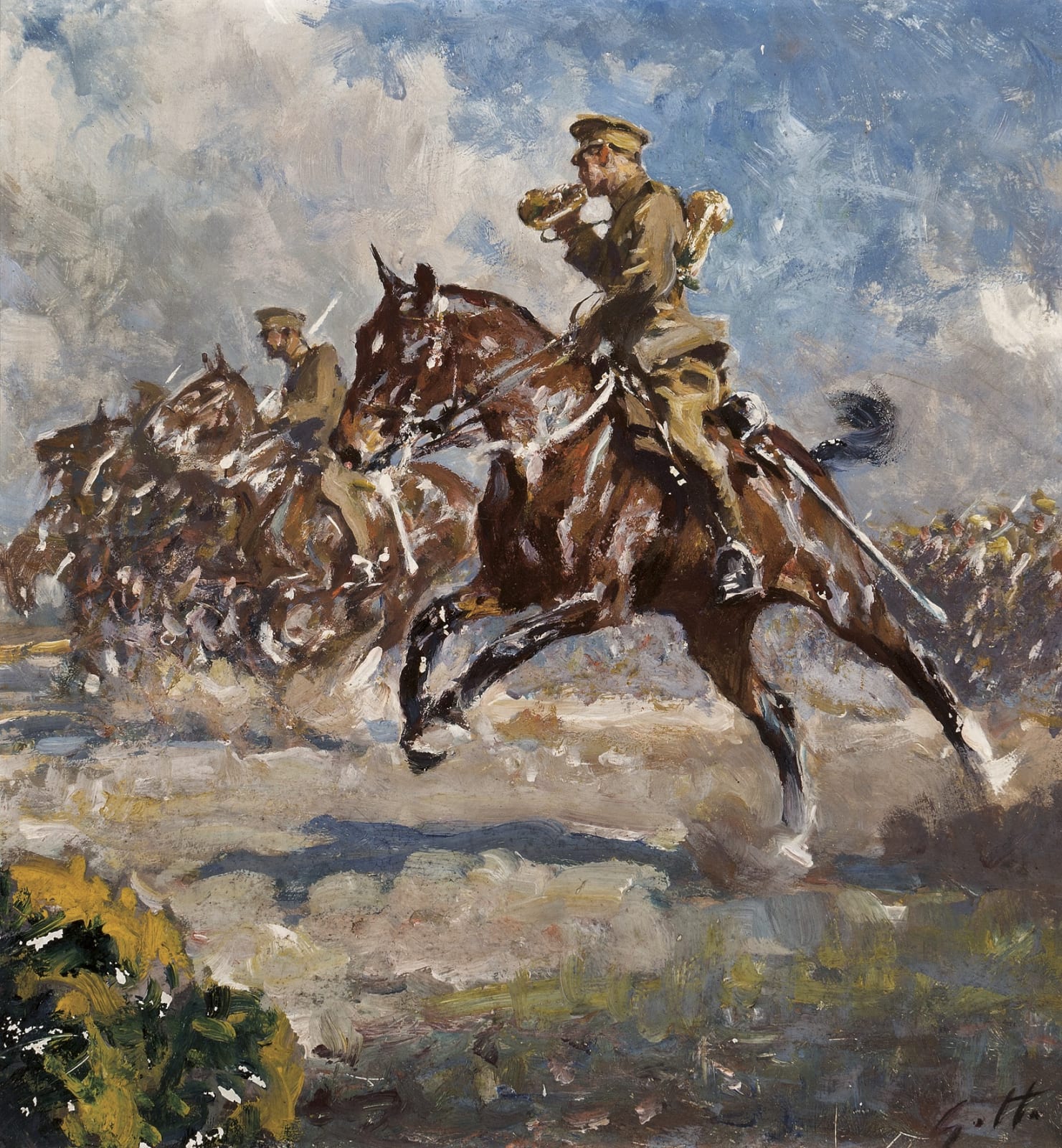 Gilbert Joseph Holiday, Cavalry Charge