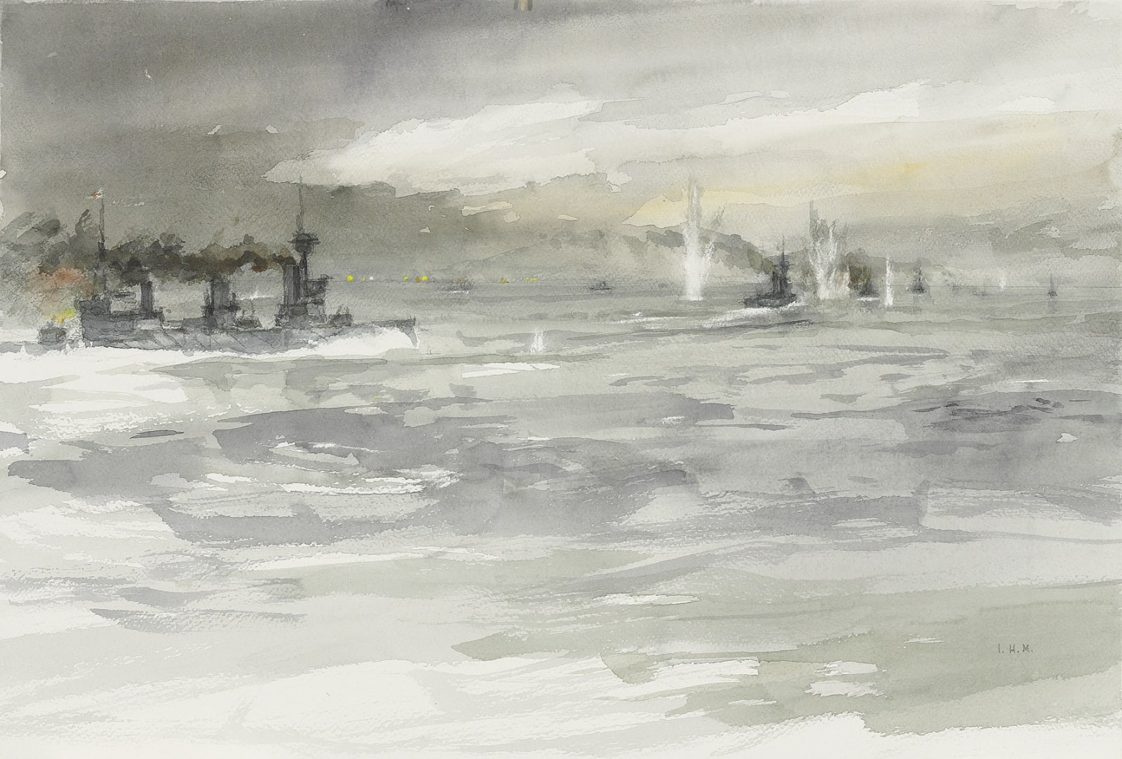 Ian Marshall, H.M.S. New Zealand following Tiger in the opening phase of the Run to the South