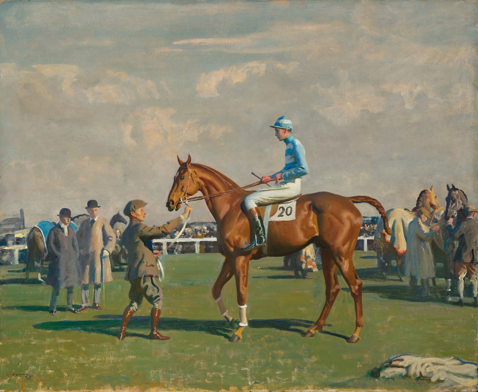 Sir Alfred James Munnings, PRA, RWS, Davy Jones with the Hon. Anthony Mildmay up