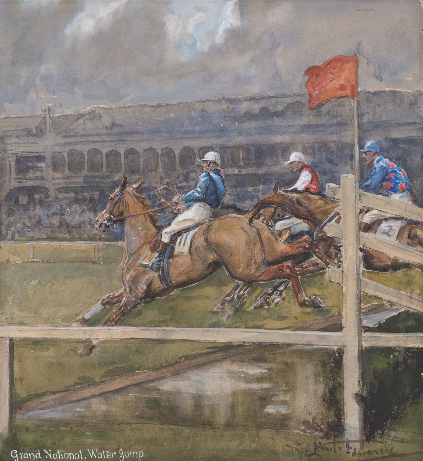 Lionel Dalhousie Robertson Edwards, RI, Grand National, Water Jump
