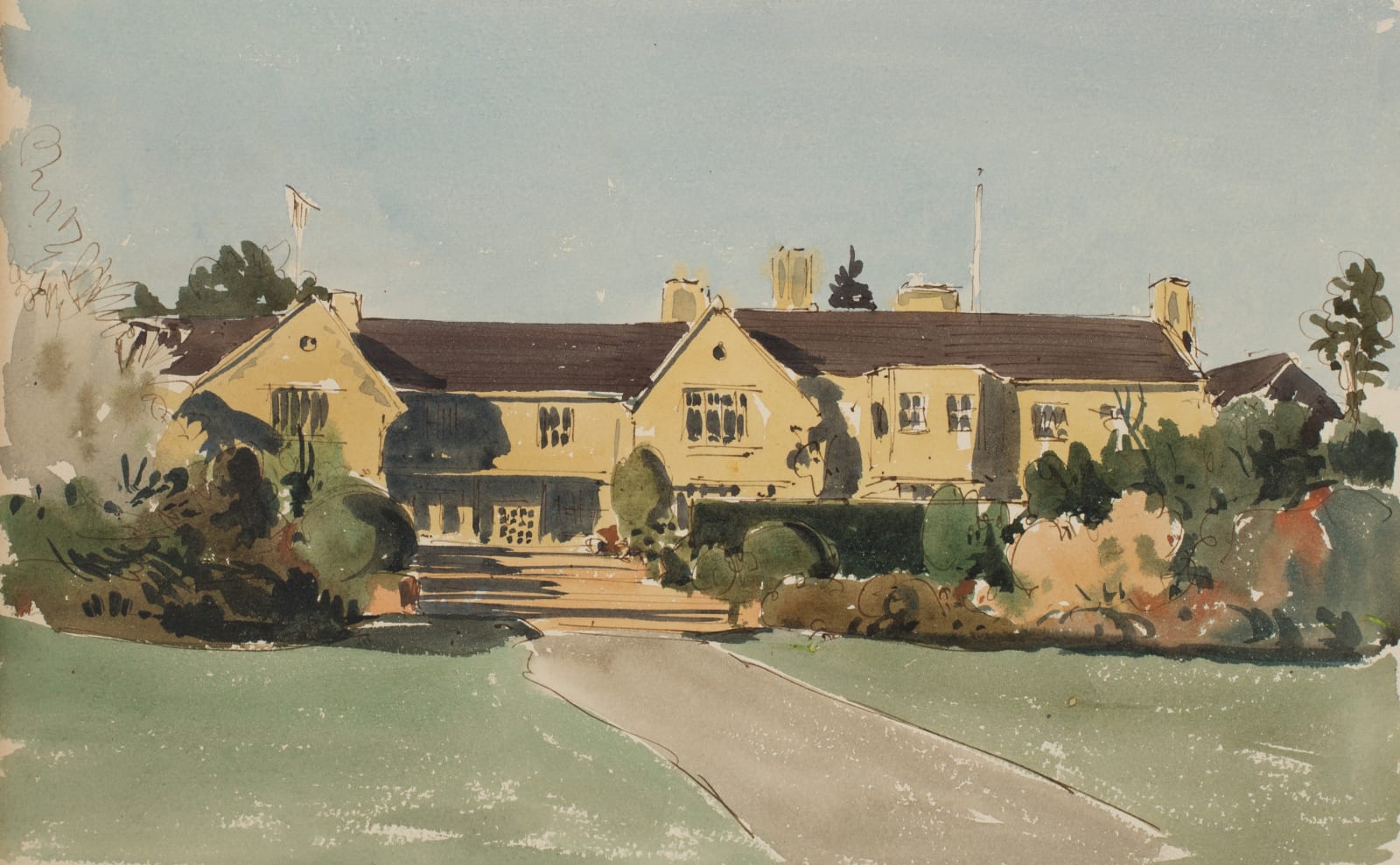 Claude Grahame Muncaster, PRSMA, RWS, ROI, RBA, Sketch of Greyfriars