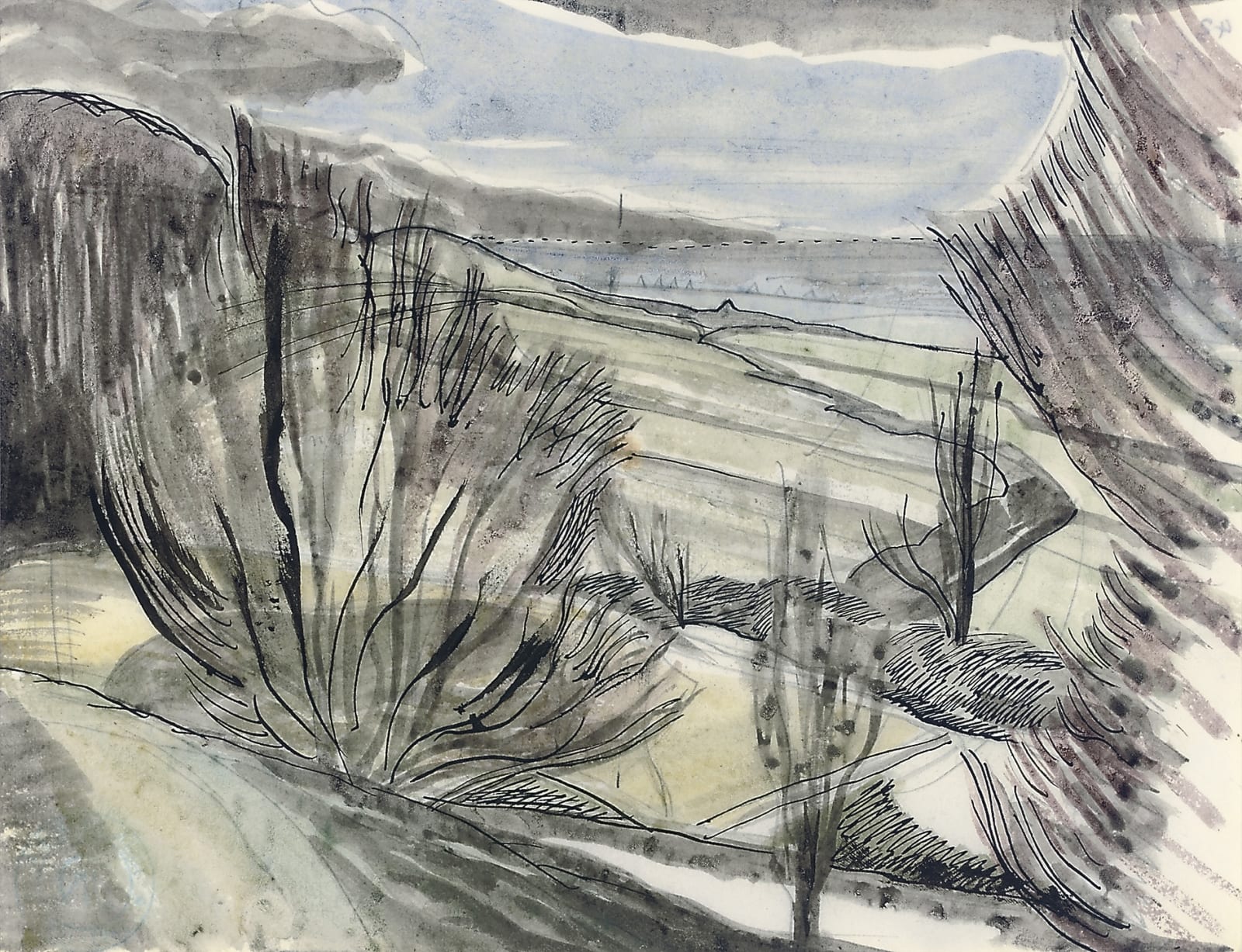 John Northcote Nash, CBE, RA, View across the bay