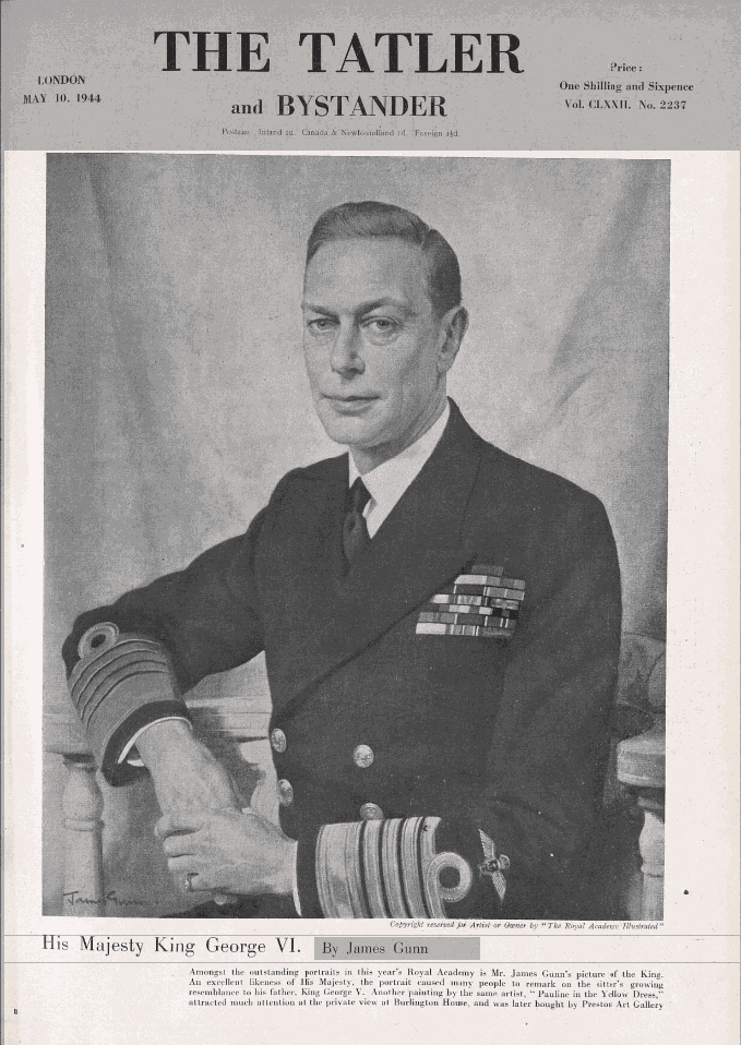 Sir Herbert James Gunn, RA, Portrait of H.M. King George VI
