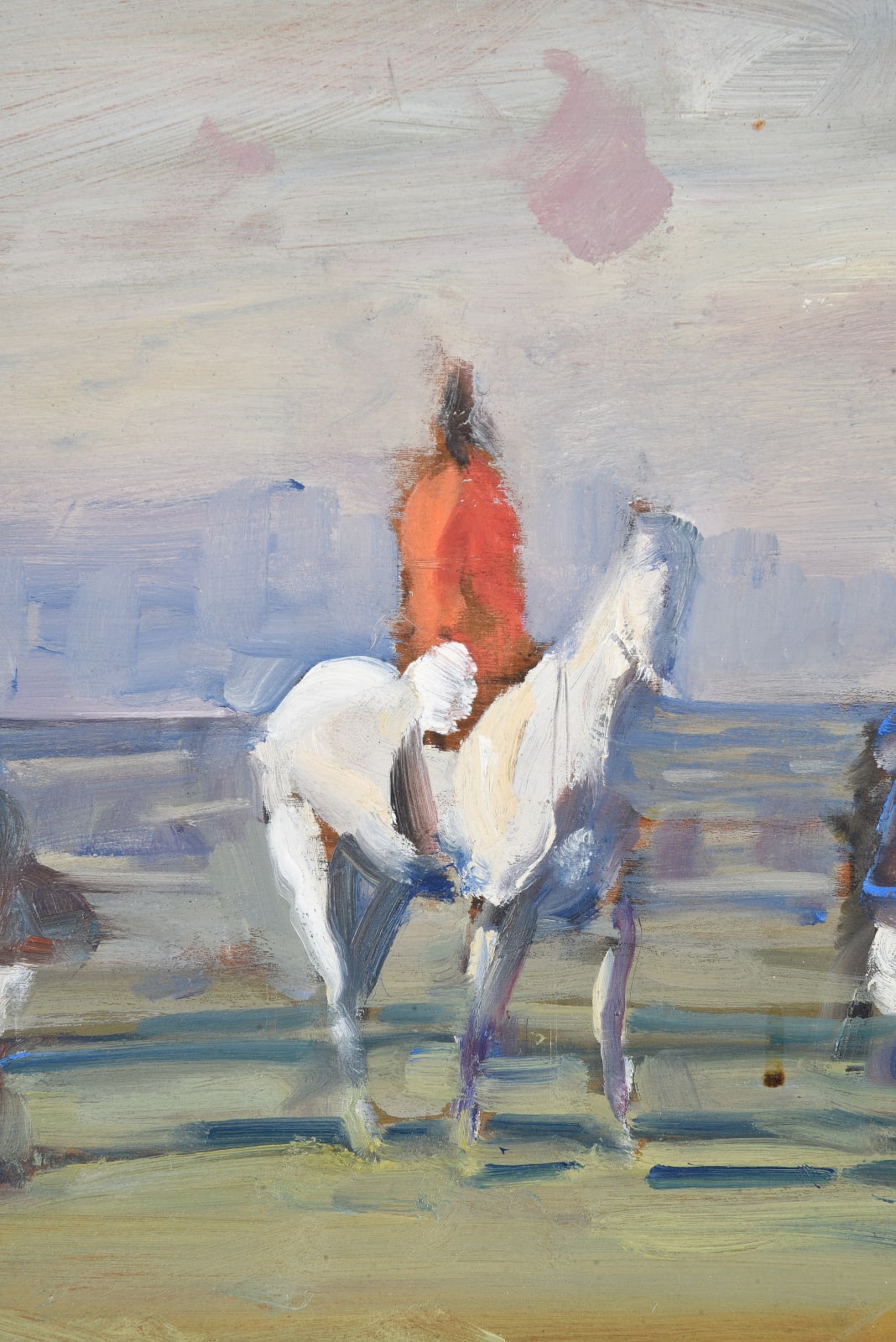 Sir Alfred James Munnings, PRA, RWS, Four Grey Horses: Studies of The 9th Duke of Marlborough and Lord Ivor Spencer-Churchill