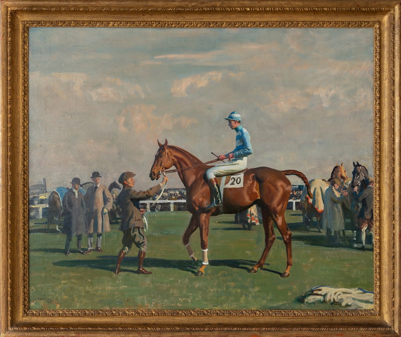 Sir Alfred James Munnings, PRA, RWS, Davy Jones with the Hon. Anthony Mildmay up