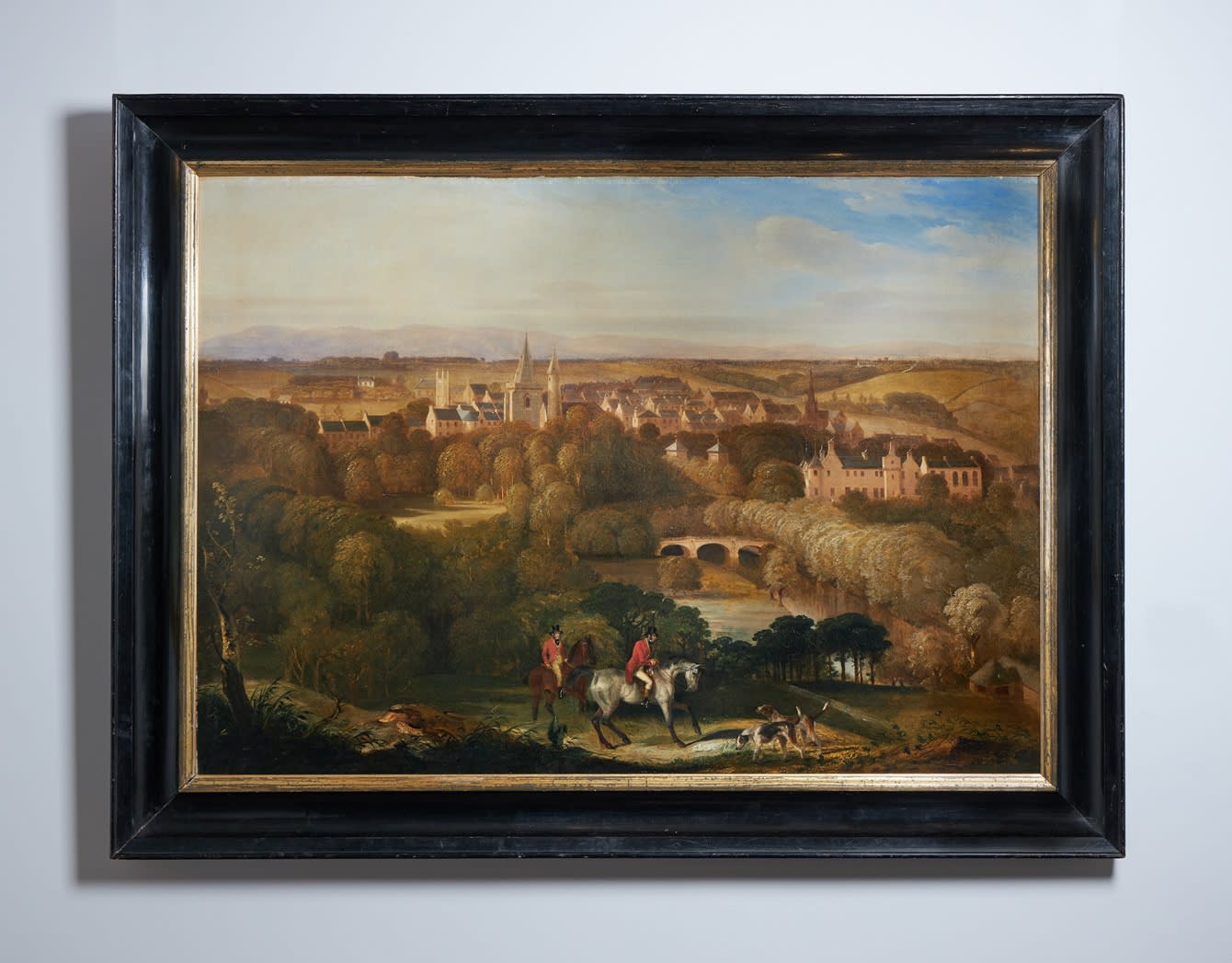 Gershom Gourlay Cumming, The town of Brechin with huntsmen and hounds in the foreground