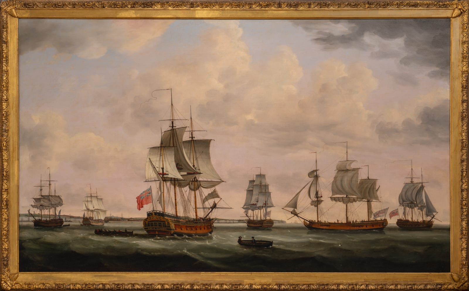 Francis Holman, A convoy of West Indiamen, led by the brand new Earl of Effingham, assembling in the Downs before making sail for Jamaica