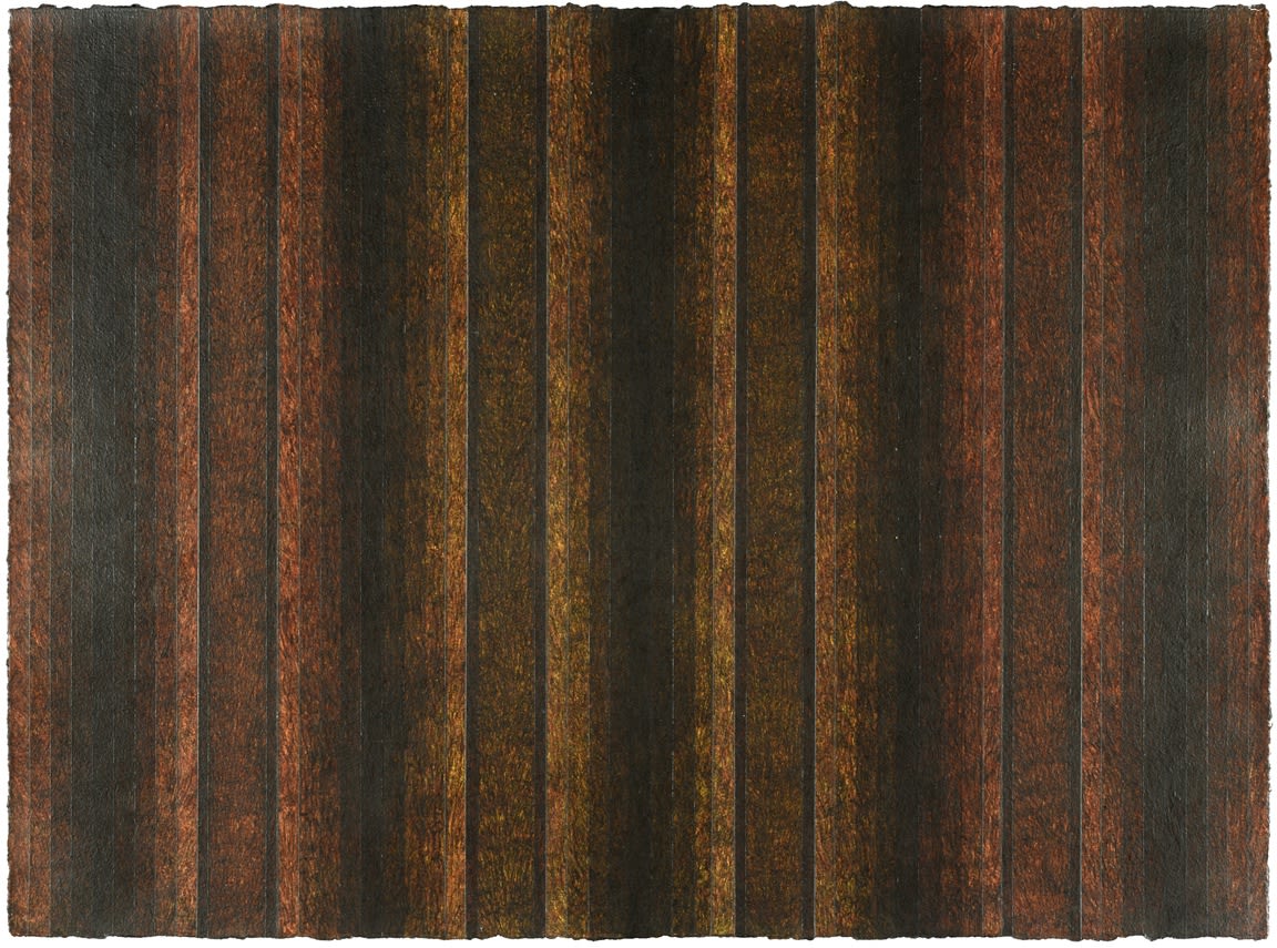 César A. Martínez Serape: Red/Brown, 2010 Acrylic on paper 22.35 x 30 in 56.77 x 76.2 cm