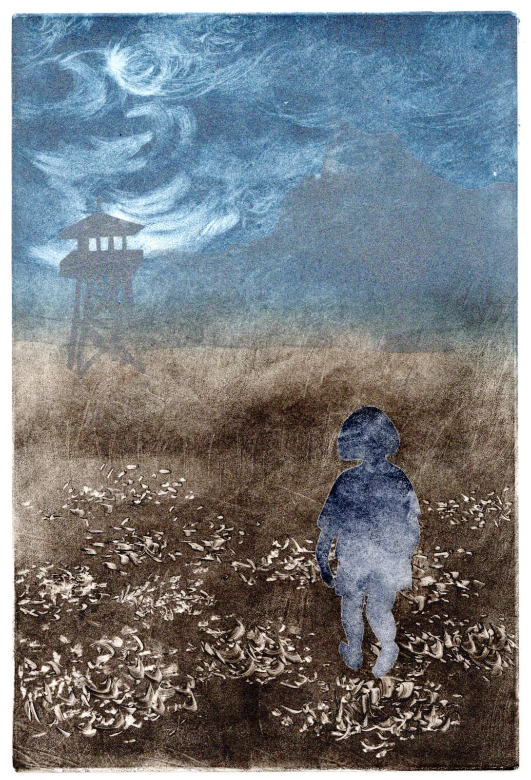 Shari Arai DeBoer, Walking on Shells, 2023