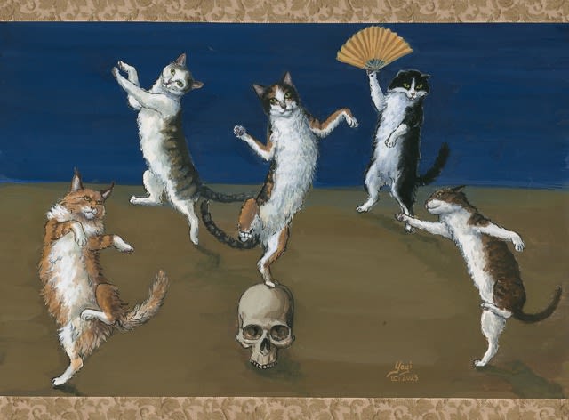 Sandra Yagi, Hyakki Yagyo #20 (Dancing Bakeneko), 2023