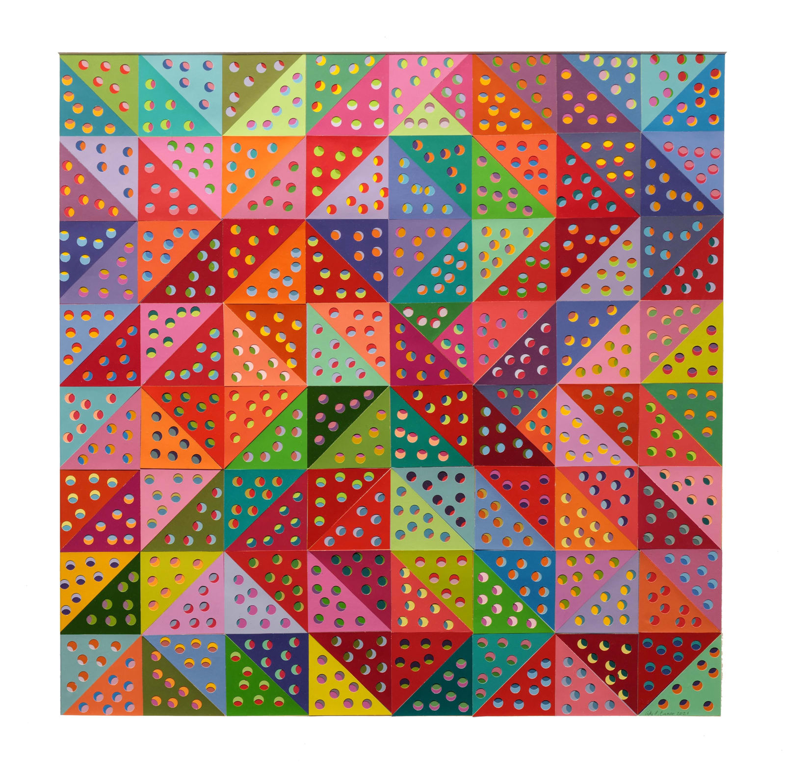 Aiko Lanier Cuneo, Dancing Dots and Triangles, 2021