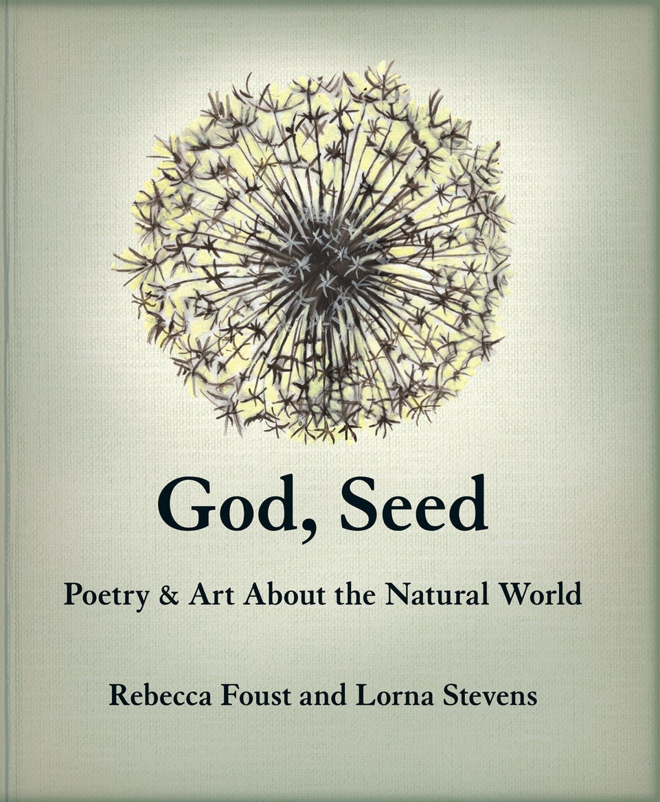 Lorna Stevens, Seeds of the Giant Sequoia (a book page from God, Seed: Poetry & Art About the Natural World, 2009