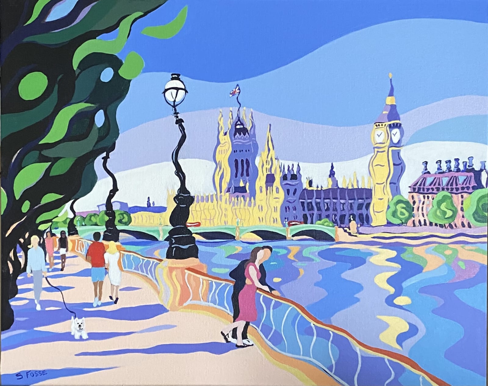 South Bank Stroll, Original Painting , 2021