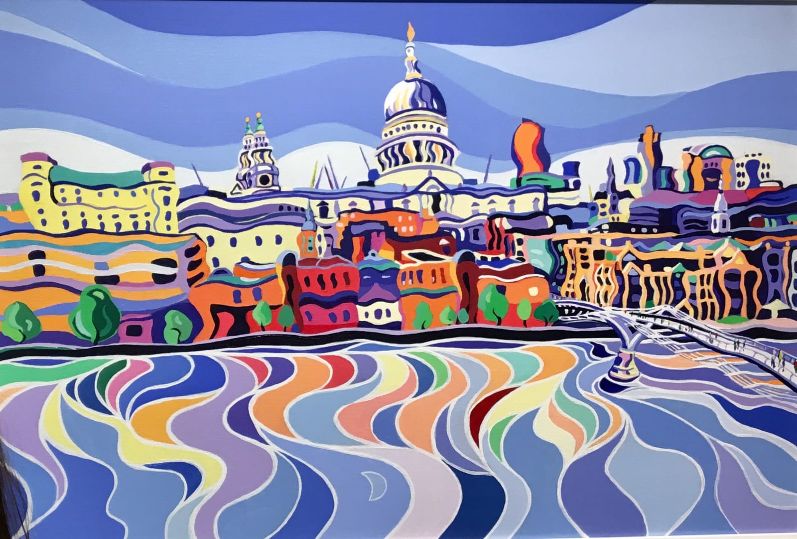 View from the Tate, Original Painting , 2020