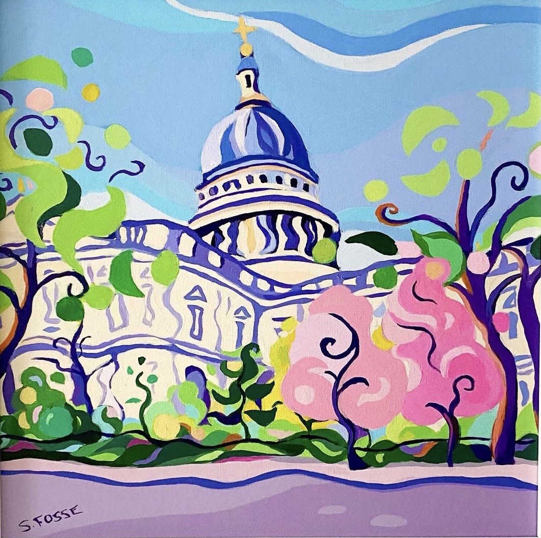 City in Bloom, Original Painting, 2023