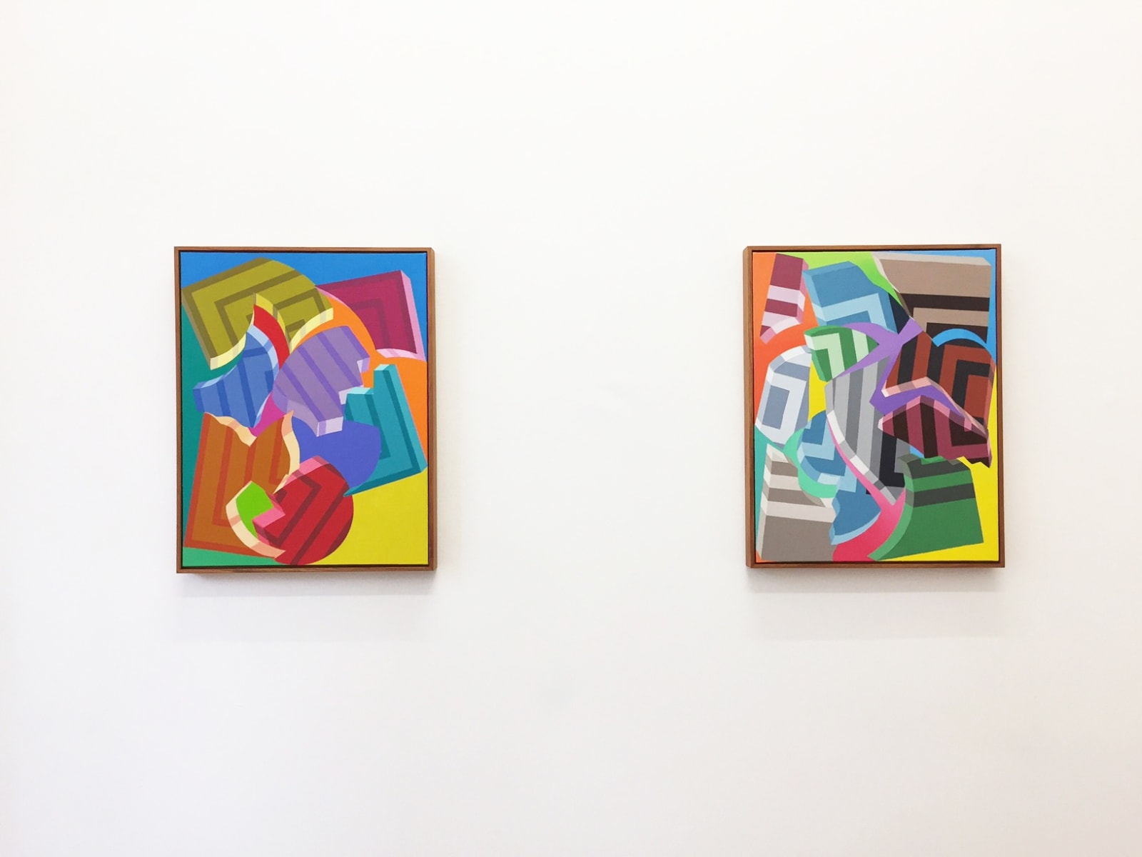 Bryan Spier, Divided Paintings, 2017 installation view