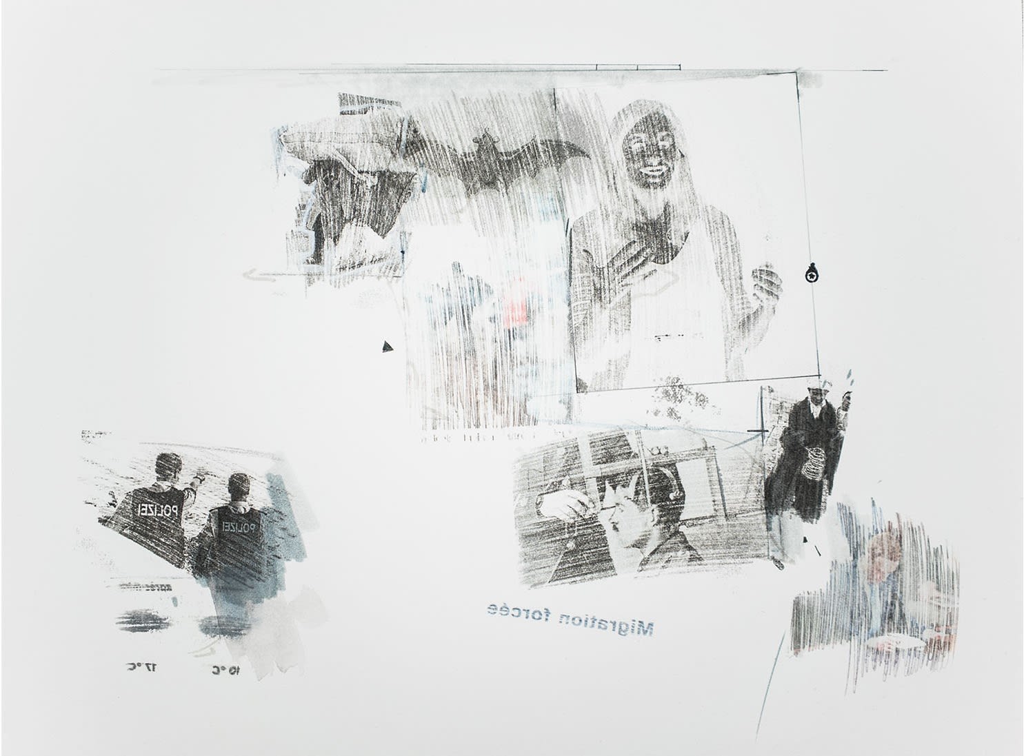 Nidhal Chamekh, Le Battement des Ailes No. I / Transfer, 2018