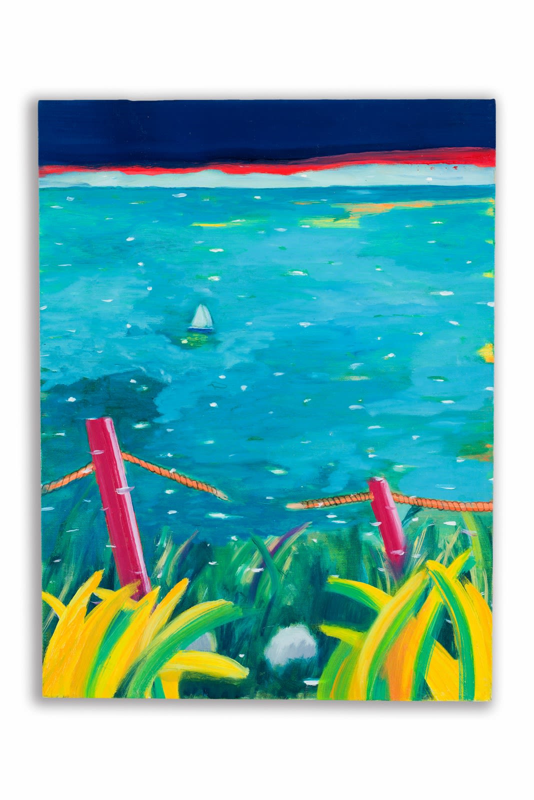Fares Thabet, Boat in the Deep Blue, 2021