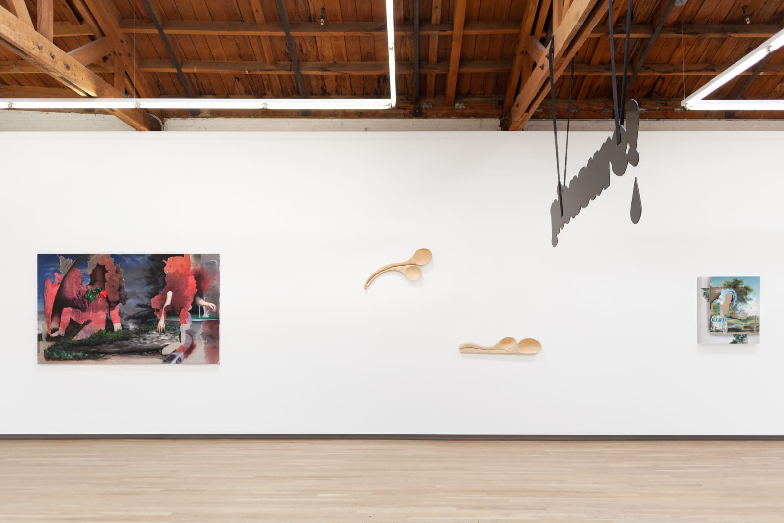 Annie Lapin, Fay Ray, and Wendy White. Hold on Tight, Shulamit Nazarian, Los Angeles, 2020