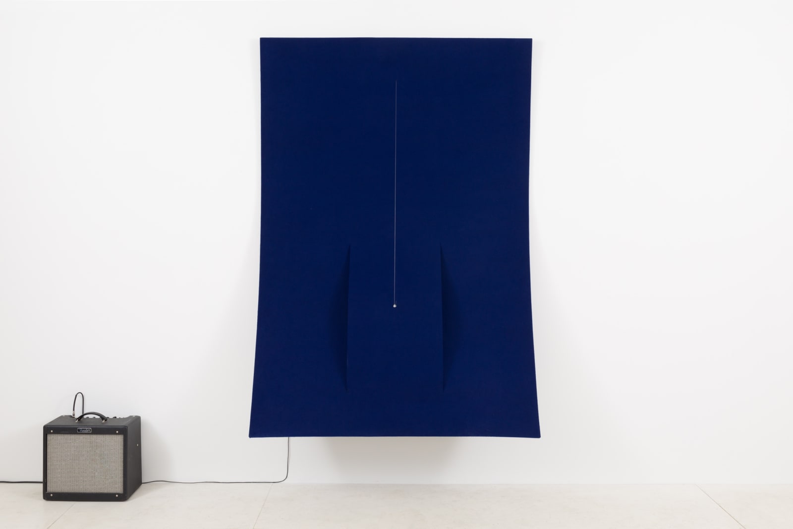 Naama Tsabar, Work on Felt (Variation 21) Dark Blue, 2019