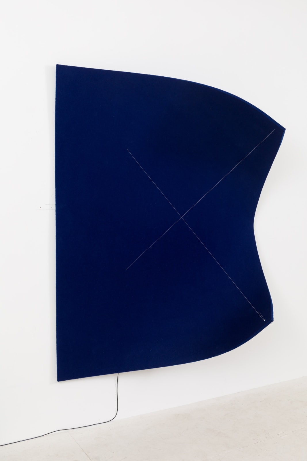 Naama Tsabar, Work on Felt (Variation 22) Dark Blue, 2019