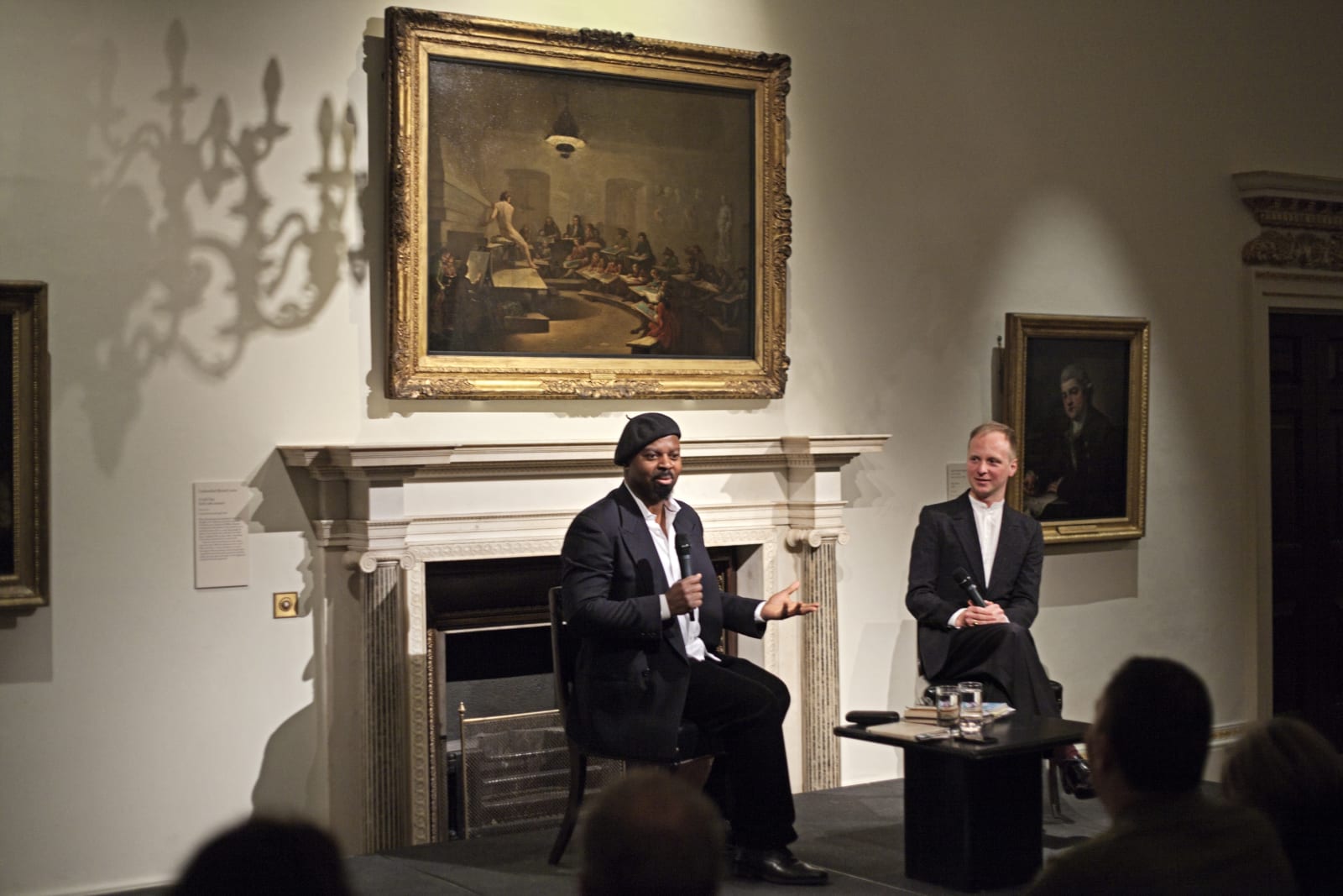 Ben Okri and Simon Oldfield at Pin Drop at the Royal Academy of Arts