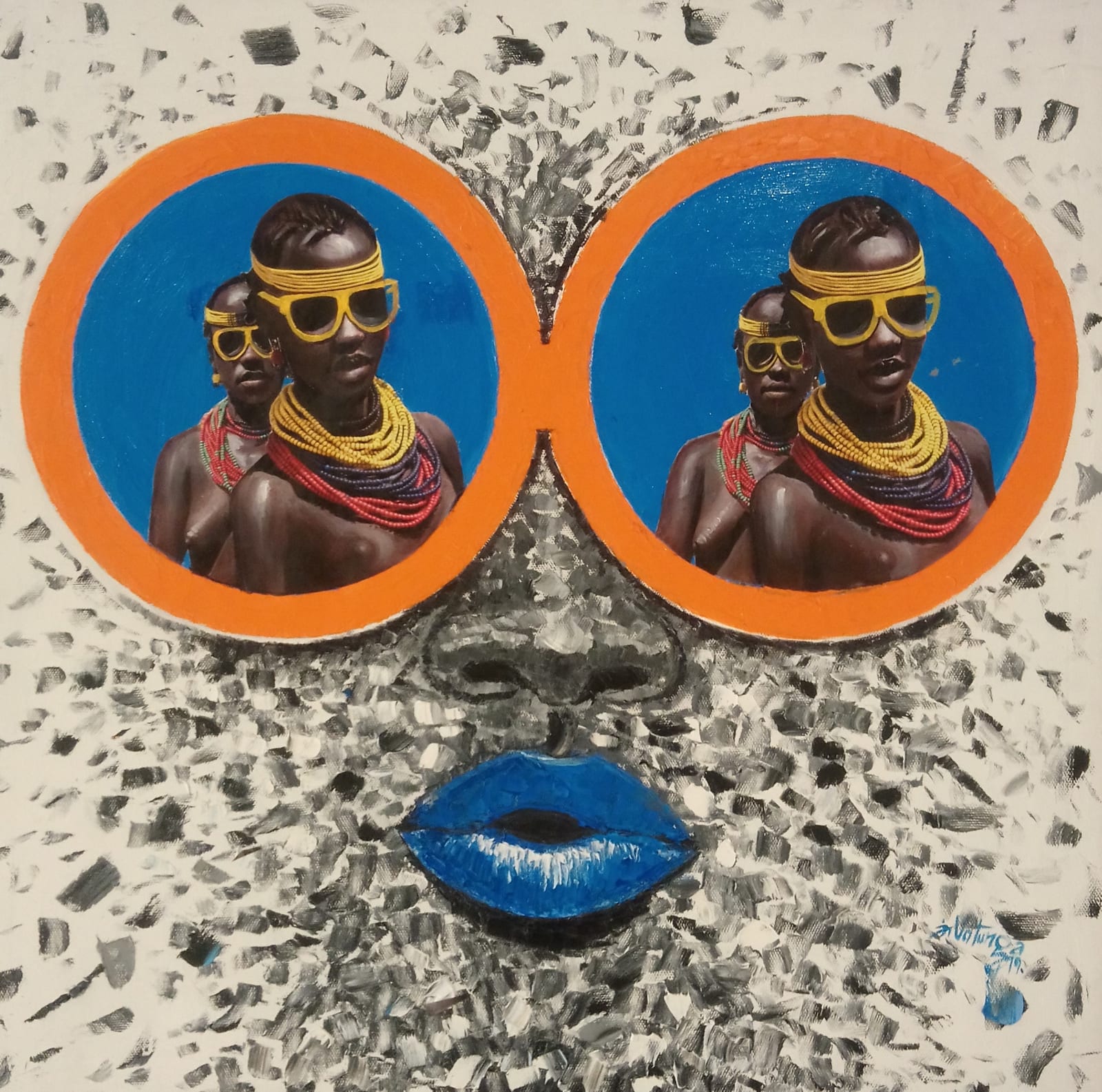 Jonathan Vatunga Makuka, Entre Tradition et Modernité 3, 2019