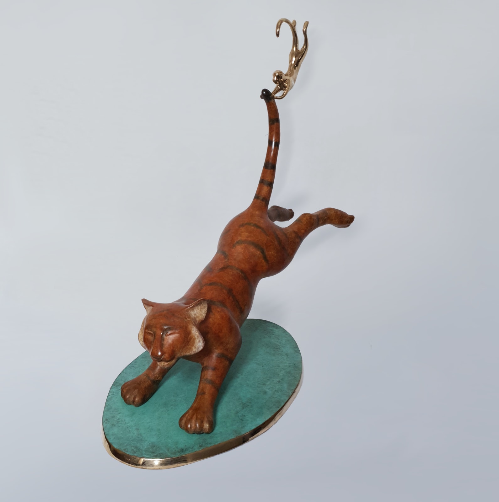 By the Tail, bronze, Edition of 6, 65 x 65 x 21cm