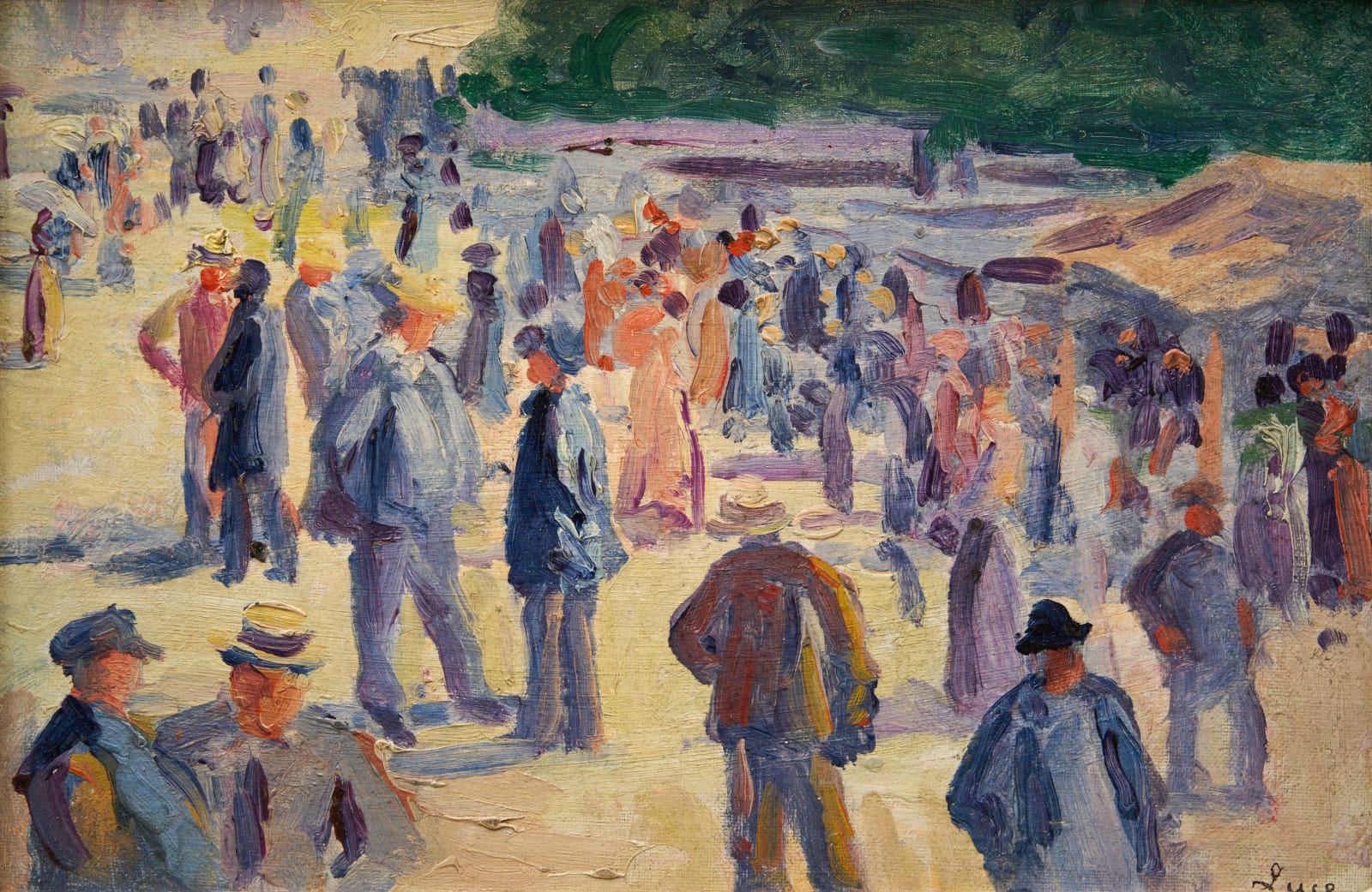 Maximilien Luce, Paysans sur un marché, c.1912
