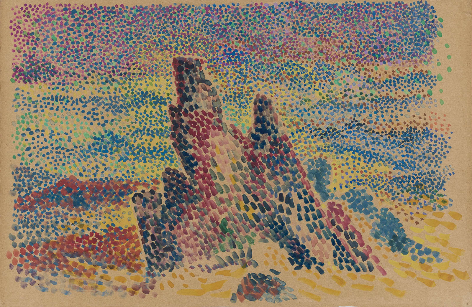 Hippolyte Petitjean, Mer agitée sur la côte, c.1900