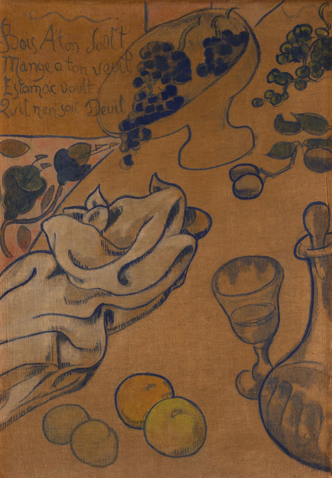 Emile Bernard, Nature morte allégorique aux fruits et au vin, 1891