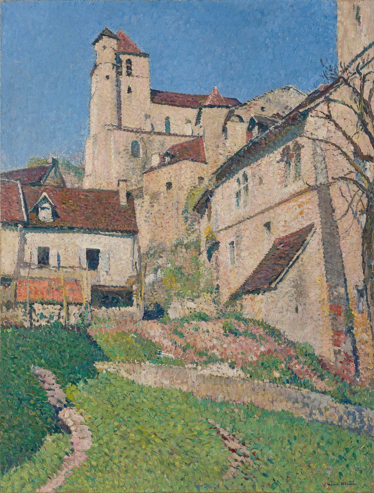 Henri Martin, Saint-Cirq Lapopie, la place du Carol, 1915