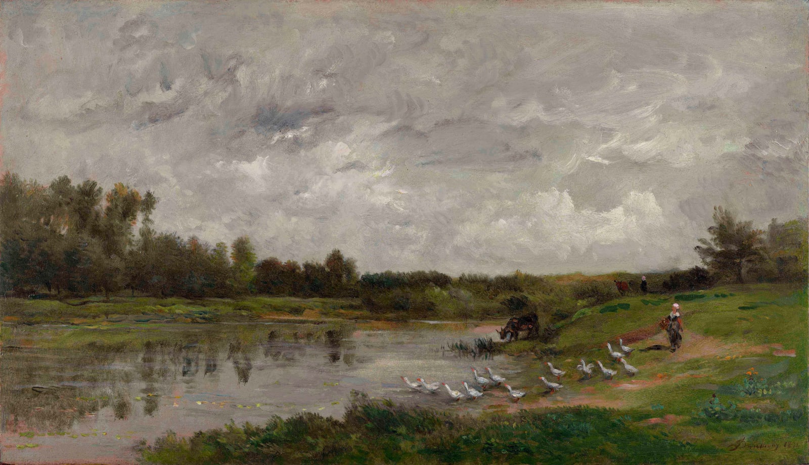 Charles François Daubigny, Les gardeuses d'oies, 1874