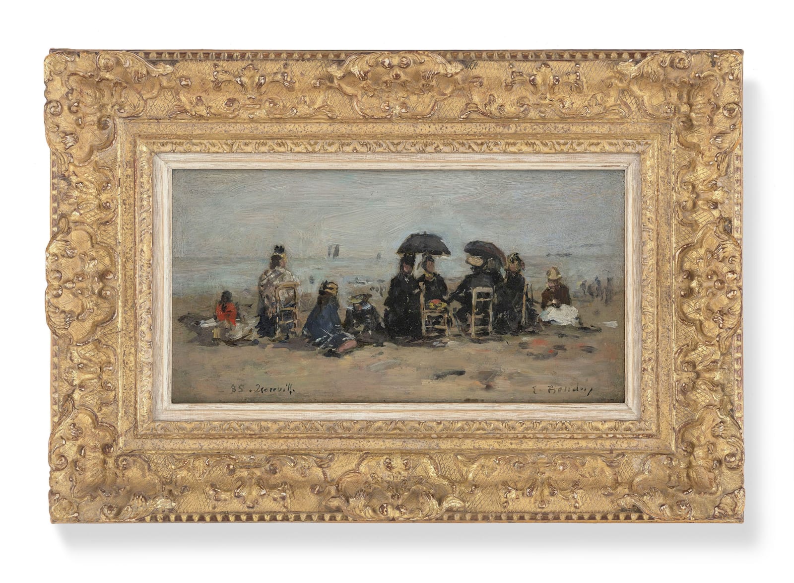 Eugène Boudin, Trouville, scène de plage, 1885