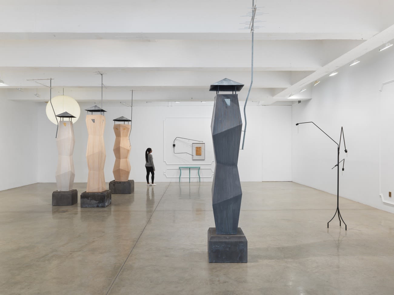 Boyce installation image at TBG NY, chimney sculptures