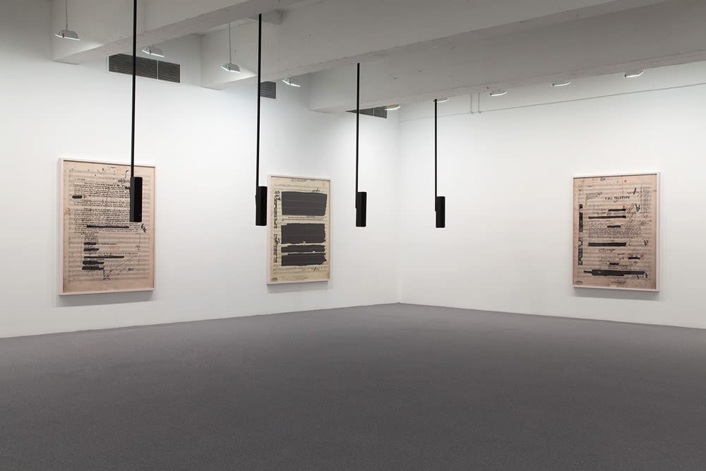 Susan Philipsz installation, part file score at TBG