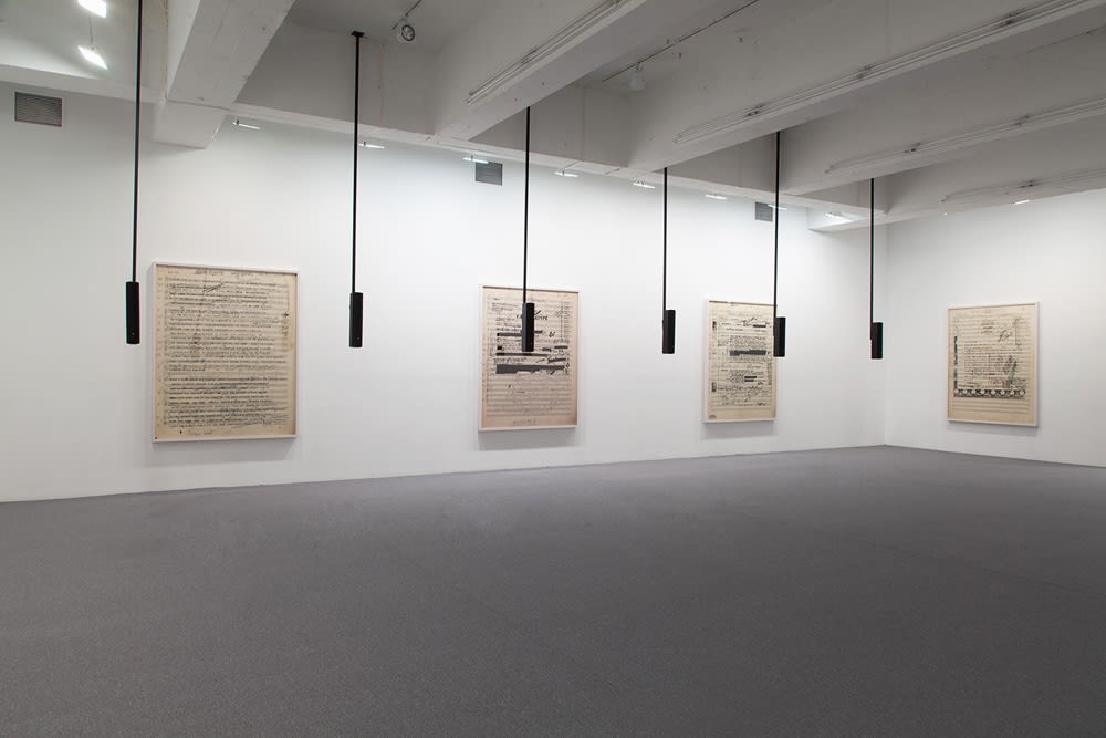 Susan Philipsz installation, part file score at TBG